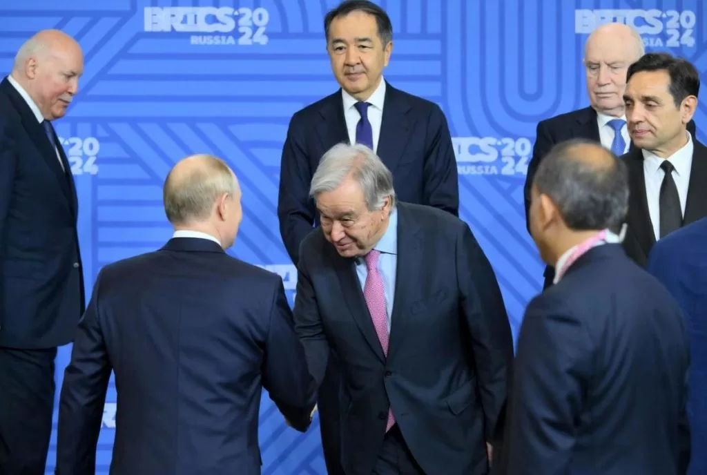 El presidente de Rusia se reúne con Guterres a puerta cerrada