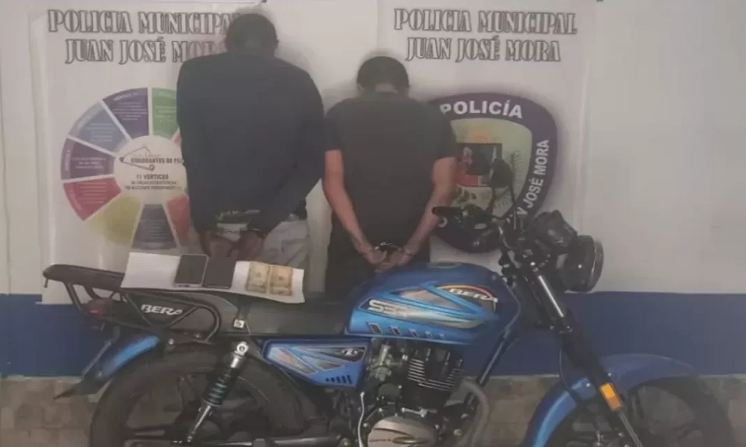 Extorsionadores detenidos en Juan José Mora