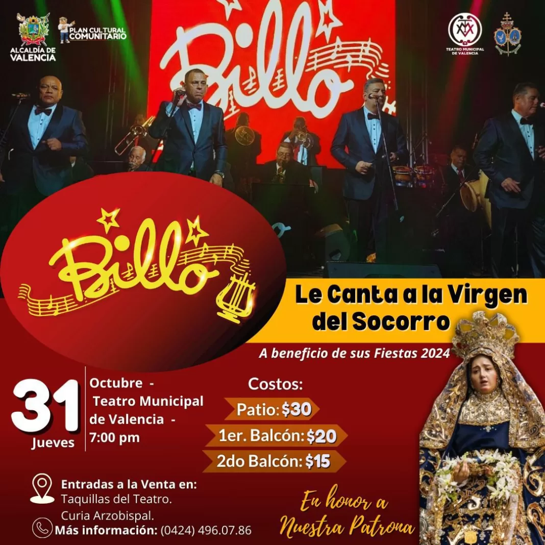 La Billo’s le canta a la Virgen del Socorro este 31 de octubre