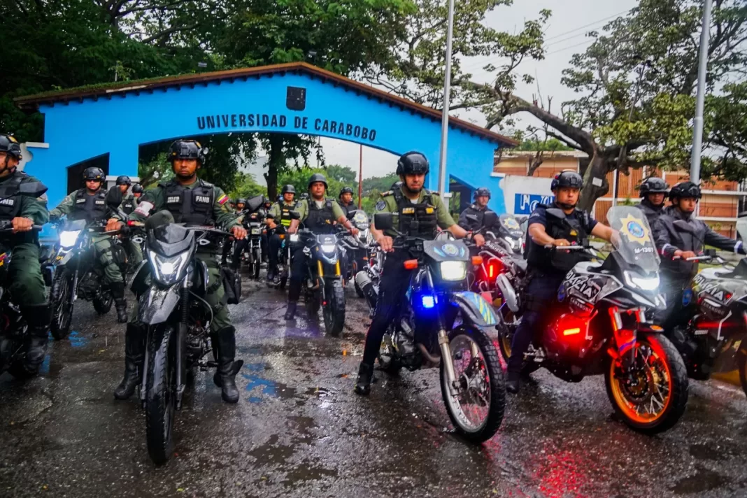 Los funcionarios iniciaron el despliegue especial desde el arco de la Universidad de Carabobo