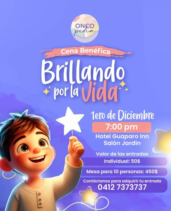 Oncopedia anunció II edición de cena benéfica Brillando por la Vida