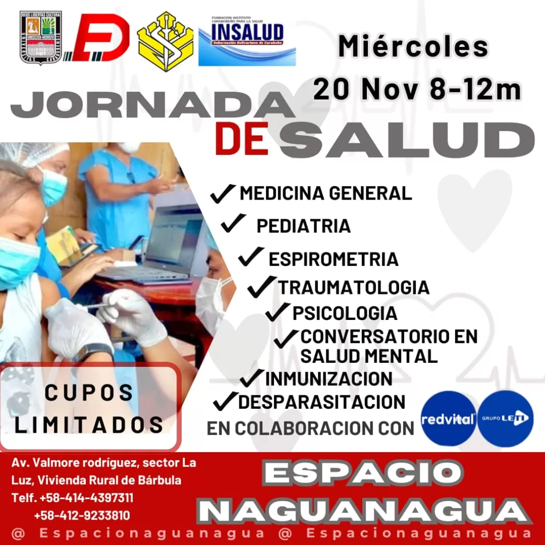 Celebrarán jornada de salud gratis en Naguanagua