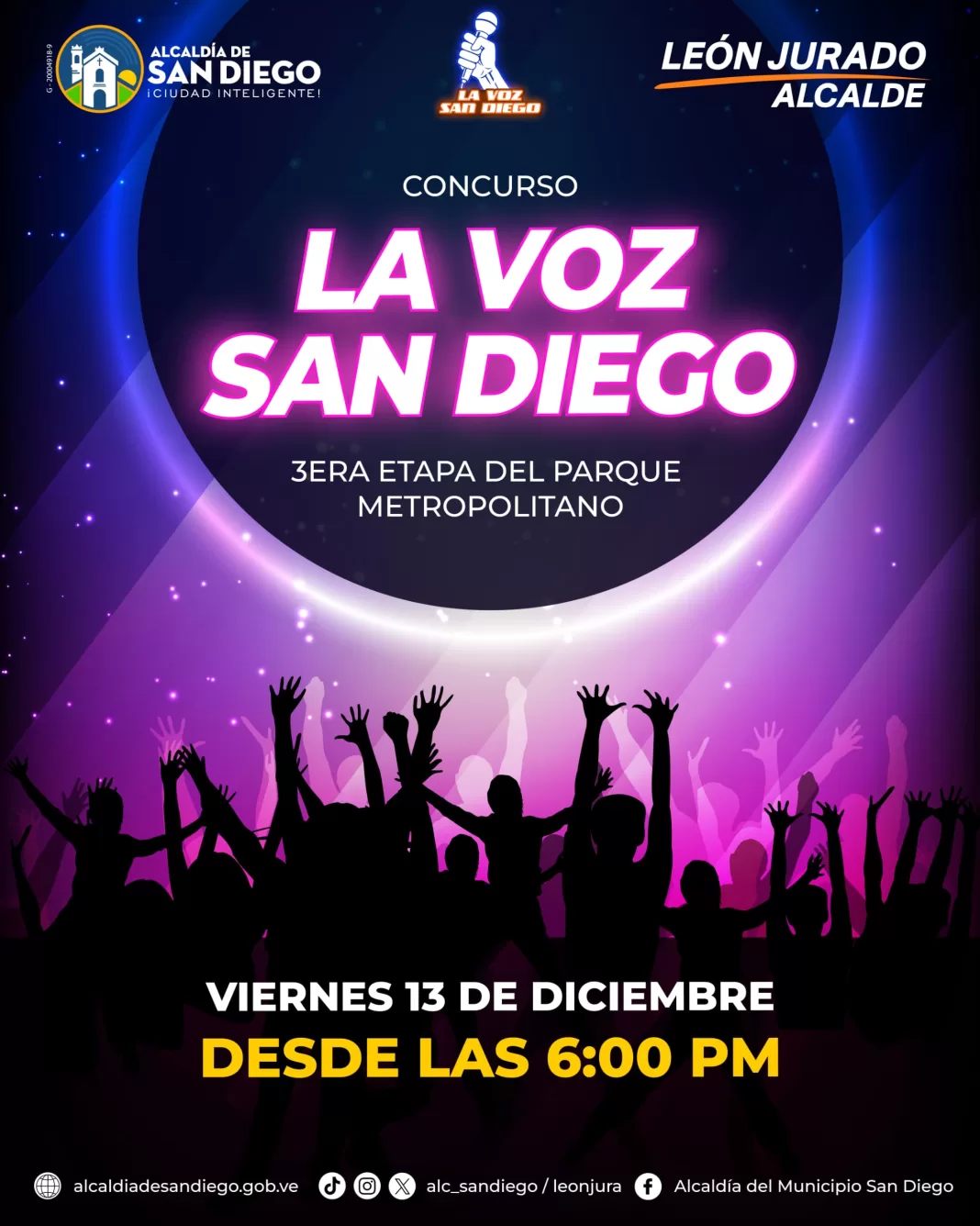 “La Voz San Diego” se realizará el viernes en Parque Metropolitano