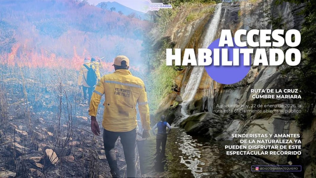 Abierto el paso a senderistas en la ruta La Cruz – Cumbre Mariara