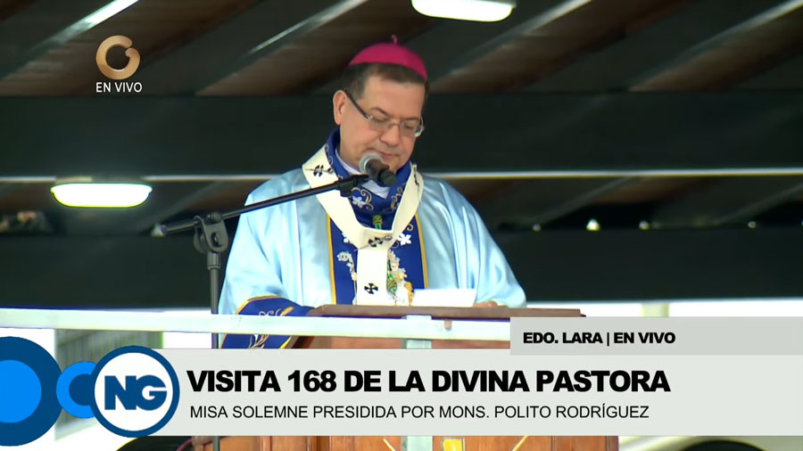 Monseñor Polito Rodríguez instó al rescate de valores en procesión de la Divina Pastora