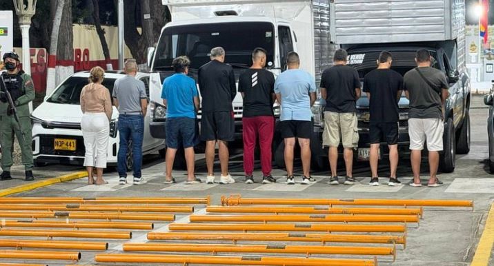 Detenidas nueve personas por transportar 380 kilos de marihuana ocultas en tuberías