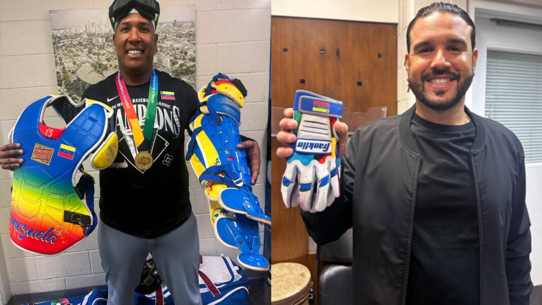 Salvador Pérez y Eugenio Suárez donaron sus indumentarias de campeones a Cooperstown Salvador Pérez y Eugenio Suárez