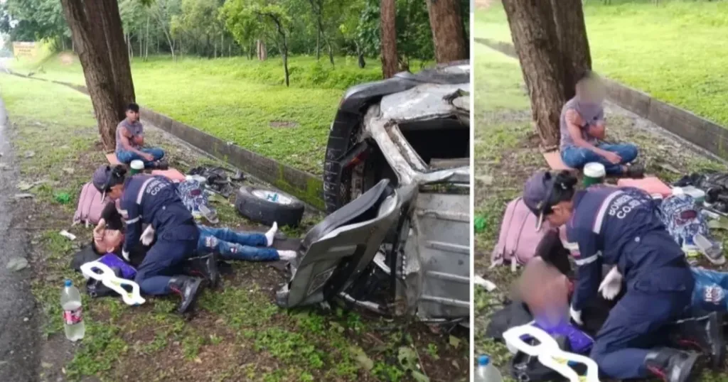 Volcamiento de vehículo dejó un fallecido y seis lesionados en San Carlos