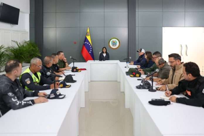 Delcy Rodríguez evalúa fases de despliegue y control de cuerpos de seguridad