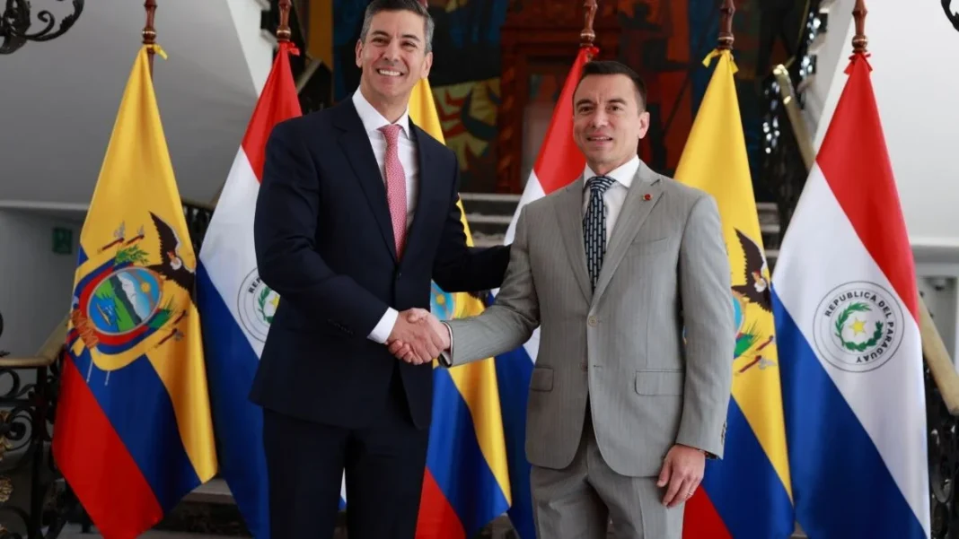 Presidente de Paraguay, Santiago Peña, se reúne con Daniel Noboa en Quito