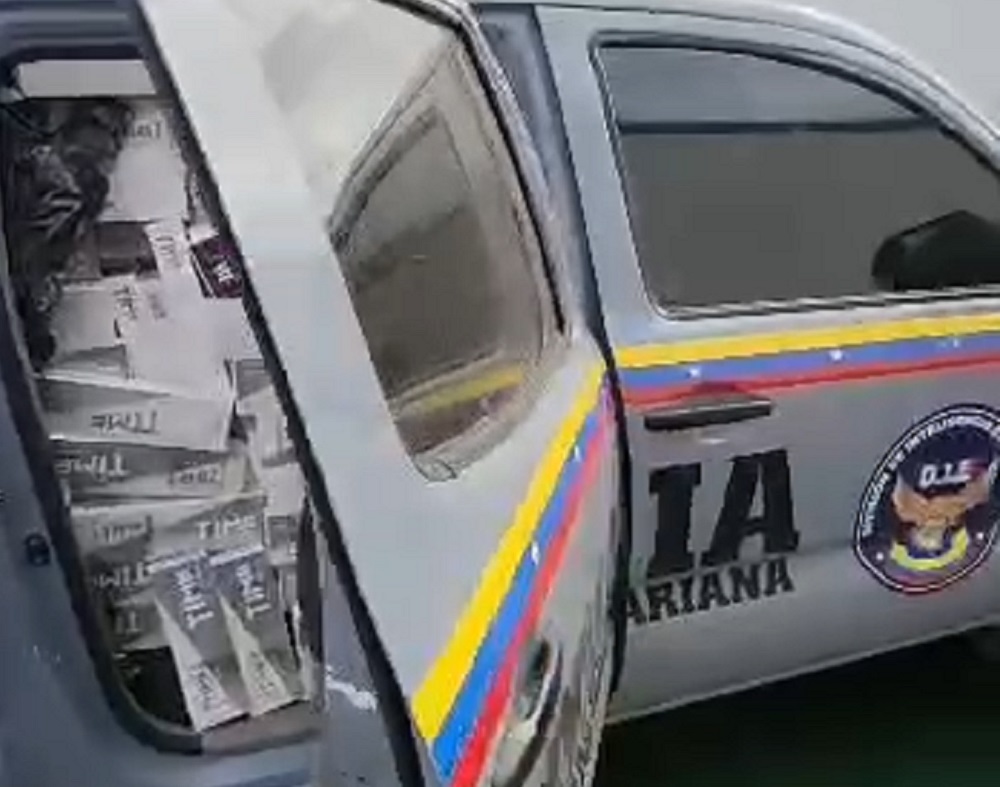 Detienen en flagrancia a policía en Zulia con más de 100 bultos de cigarrillos