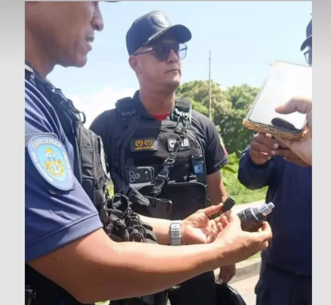 Hallazgo de presunta granada en vía de servicio resultó ser un envase de perfume vacío