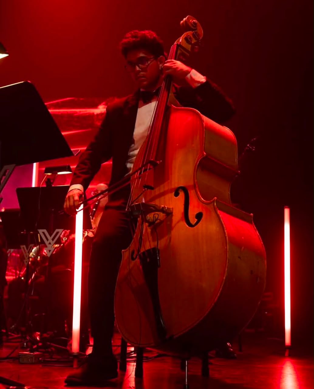 Talento del contrabajista Francisco Castillo Miranda brilla en escenarios del mundo musical