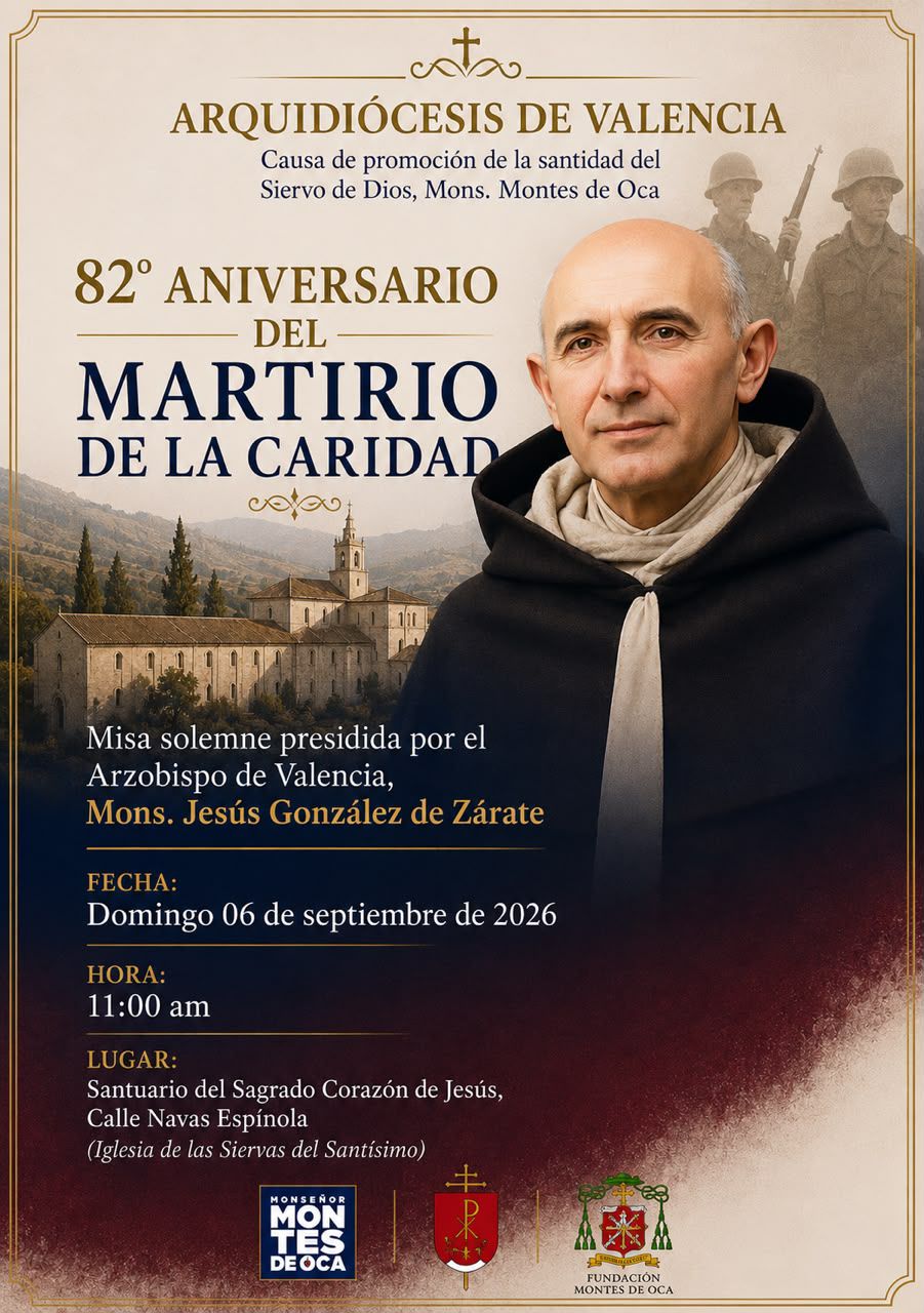Arquidiócesis de Valencia invita a la Solemne Eucaristía por el 82° aniversario del Martirio de la Caridad