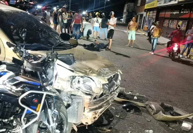 Cuatro funcionarios de la PNB heridos tras aparatosa colisión entre dos motos y un carro en Maracay