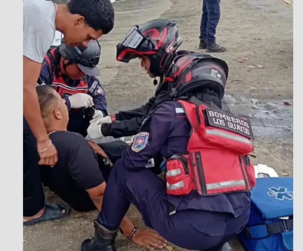 Hombre lesionado tras sufrir derrape de moto en Los Guayos