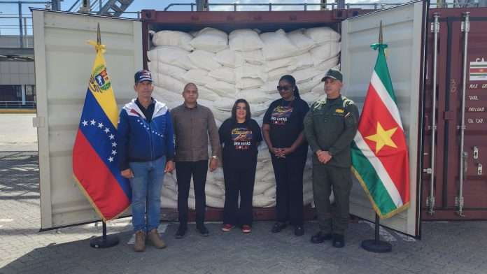 Venezuela recibe más de 55 toneladas de ayuda humanitaria de Suriname